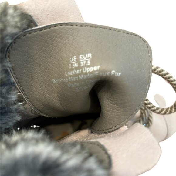 Sam Edelman Bowen Grey Suede Faux Fur Hiking Boot size 7.5 - Picture 7 of 12